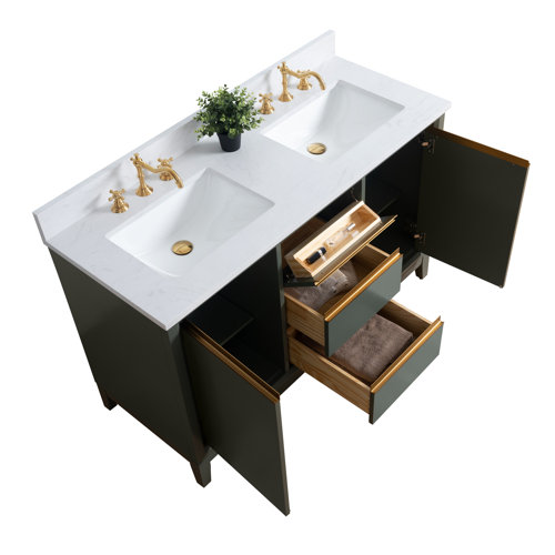 Vanity Art 54 Double Bathroom Vanity with Top Wayfair